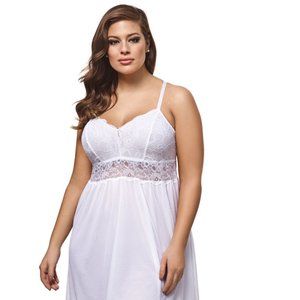 Ashley Graham Seductive Chemise With Lace